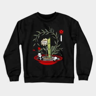 Ikebana Panda Crewneck Sweatshirt